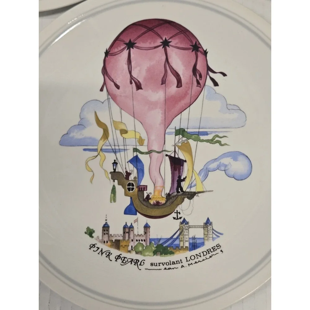 Villeroy & Boch LE BALLON Salad Accent‎ Plates CARNIVAL HOT AIR BALLOON Set of 6